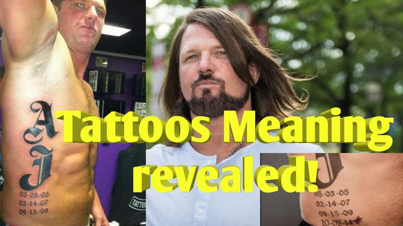 A.J.Styles Tattoos meaning! Why Dates?