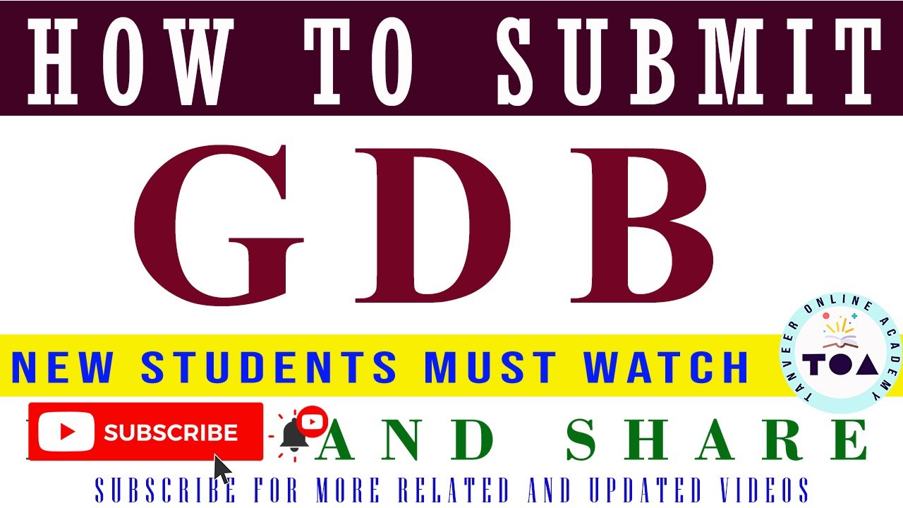 How to Submit GDB on VU LMS  | How to Post Graded Discussion Board ( GDB) on VU LMS || VU GDB