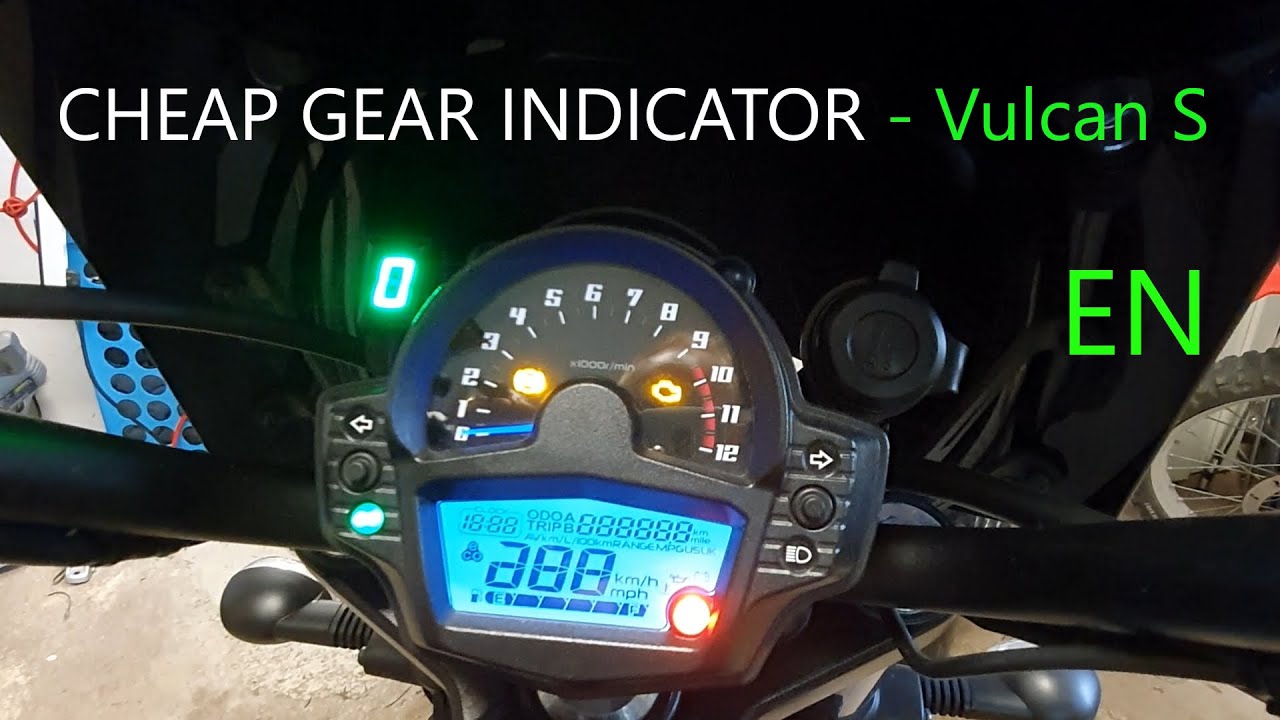 Gear indicator (from Amazon) - Kawasaki Vulcan S