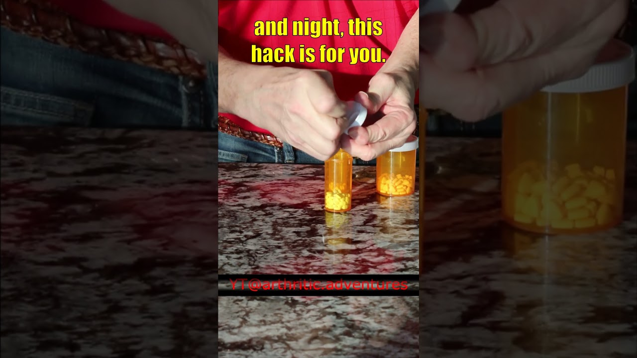 Pill Bottle Lid Hack #arthritis #painrelief #hack