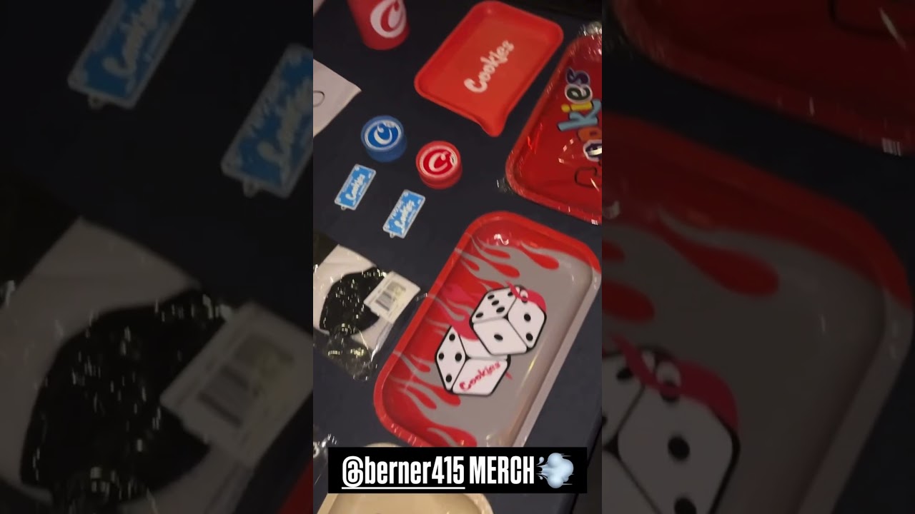 Berner cookies merch booth on tour