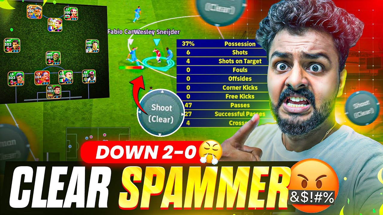 THIS CLEAR SPAMMER OPPONENT MADE ME ANGRY🤬 | 2-0 DOWN🧐 | CAN WE MAKE A COMEBACK?🤔 | IRRITATING GAME😤