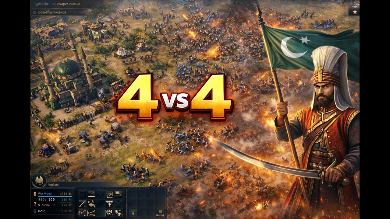 Age of Empires IV Ottoman Empire 4v4 Quick Match | frkgcl Gameplay (Age of Empires IV)