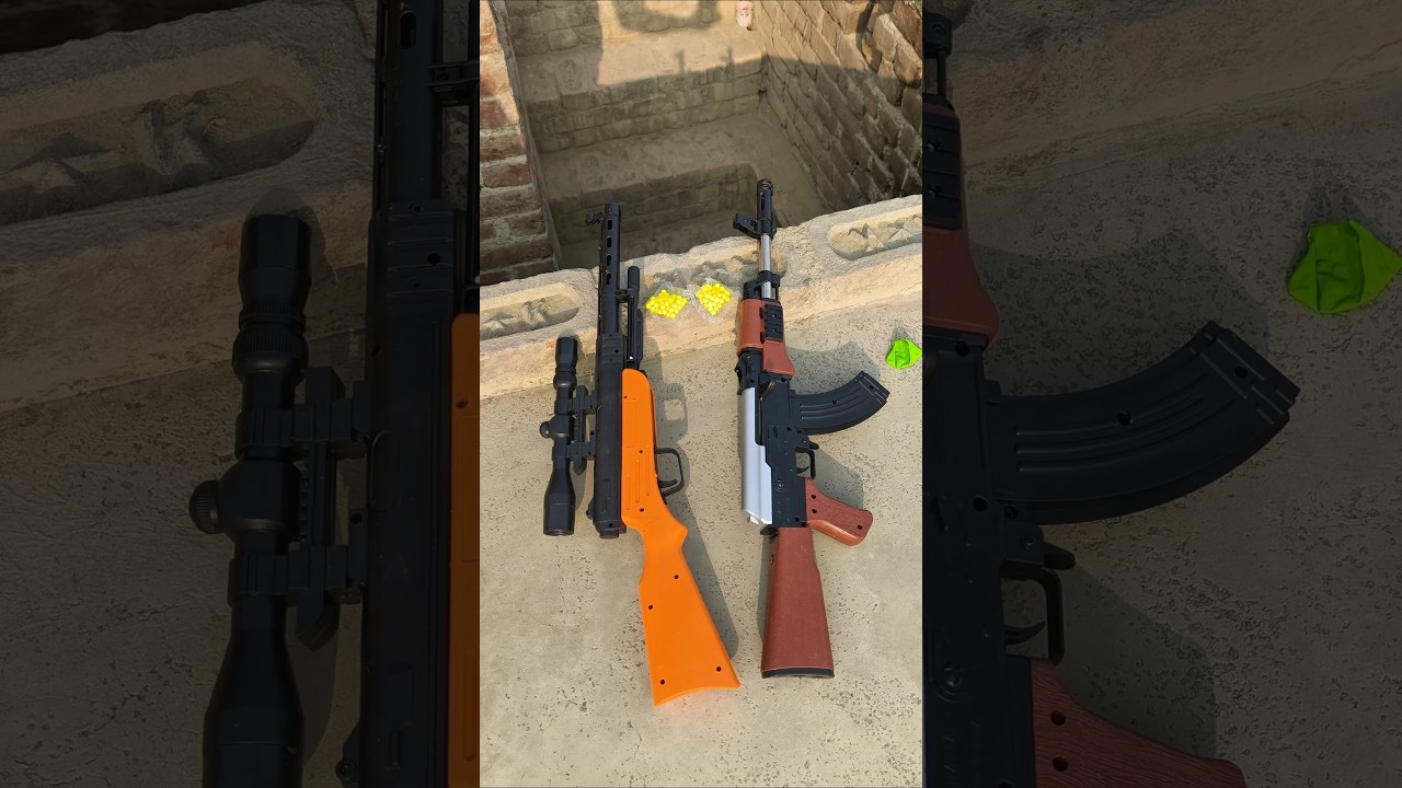 two different types of sniper gun 