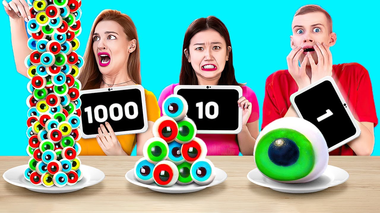 تحدي 100 طبقة من تسالي الجيلي! || تحديات طريفة عليك تجربتها