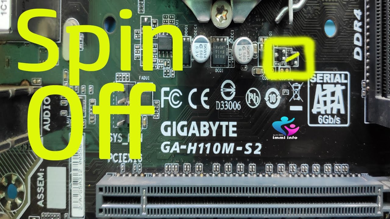 GIGABYTE GA H110M S2 CPU FAN SPIN THEN OFF FIX | CPU FAN SPIN ONE SECOND THEN POWER OFF FIX