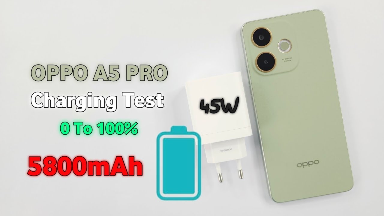 OPPO A5 PRO - BATTERY CHARGING TEST 🔋