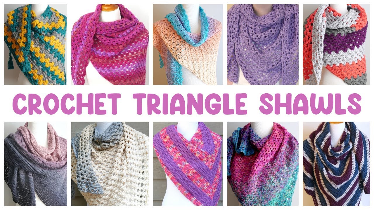 Вязаные крючком треугольные шали (Оставайтесь уютными и элегантными!)