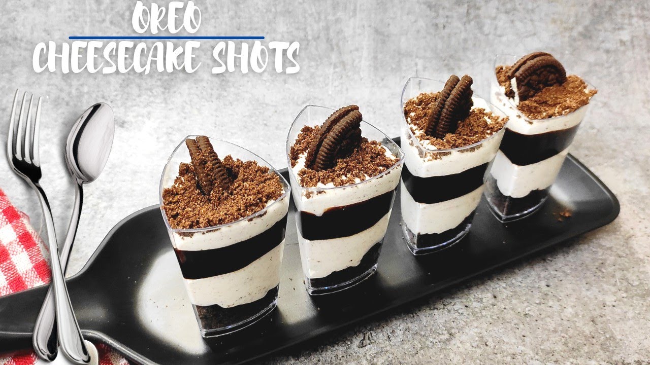 No bake Oreo cheesecake|Oreo Cheesecake Shooters|Mini dessert cups|Oreo cheesecake recipe