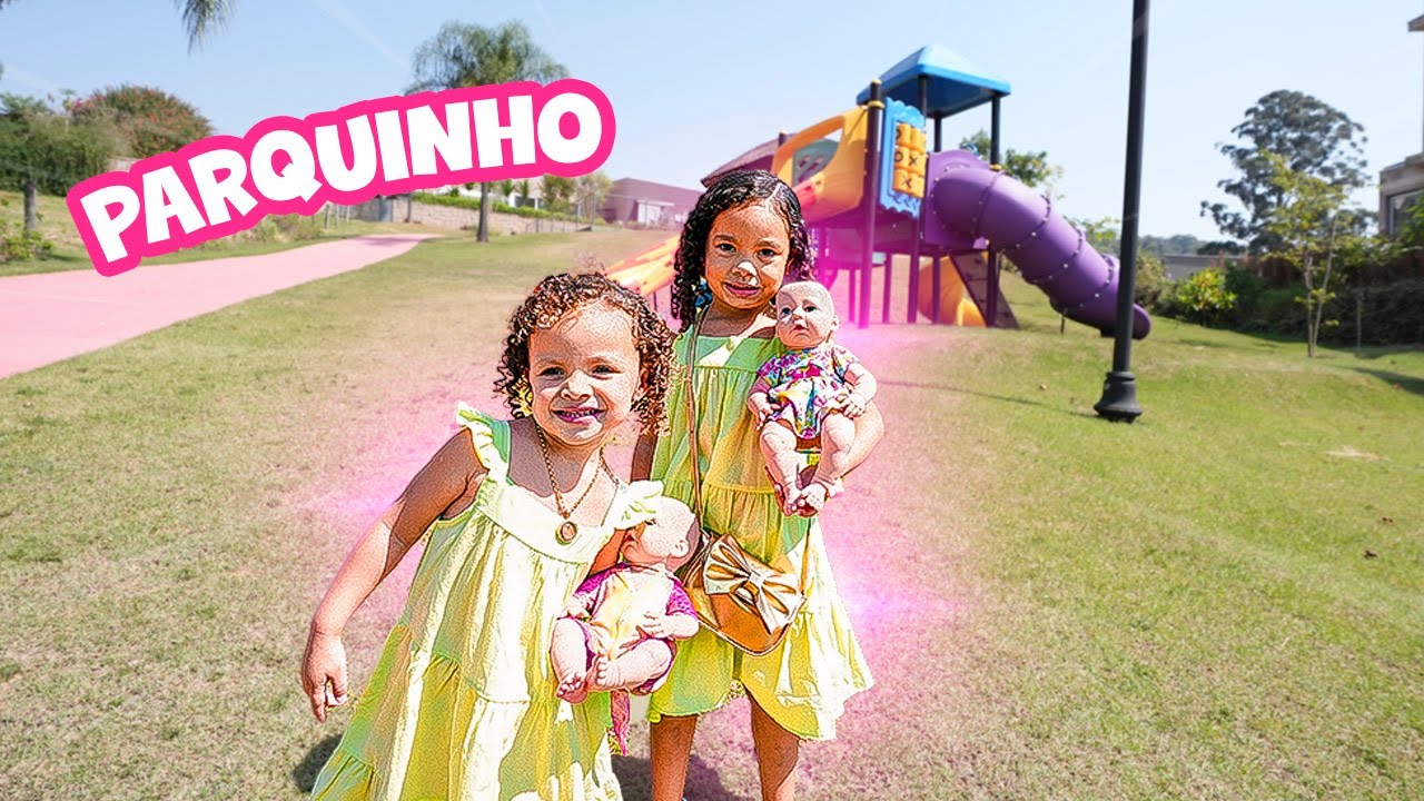 LEVAMOS NOSSA FILHA PARA O PARQUINHO - MALU E JADE
