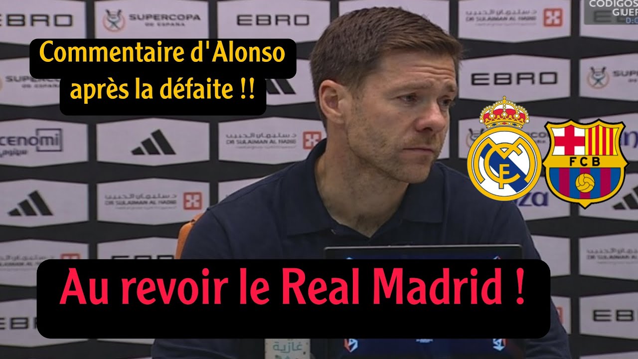 Premier commentaire de Xabi Alonso apr&egrave;s la d&eacute;faite du Real Madrid en finale contre Barcelone.