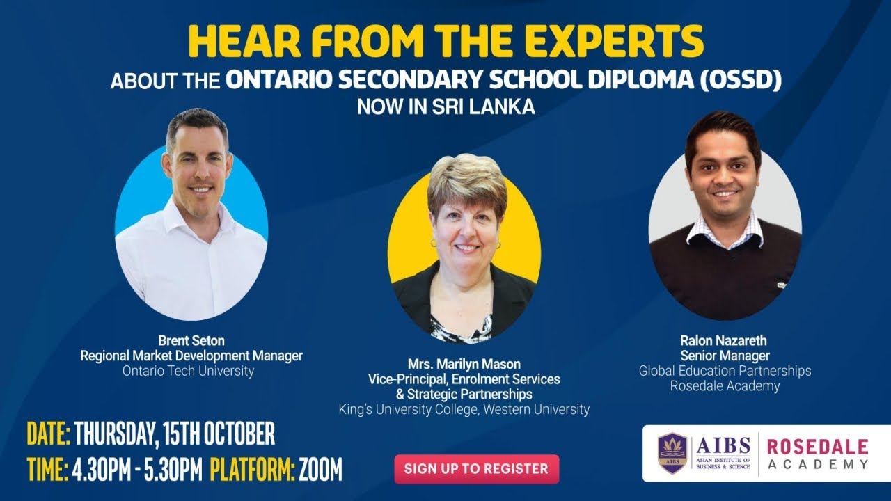 Information Session - Ontario Secondary School Diploma (OSSD)