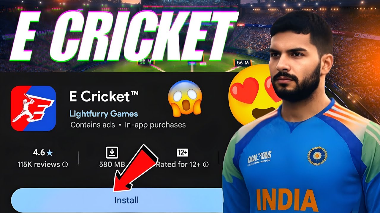 💀E Cricket- Download Now! Biggest Cricket Game For Android | E Cricket Beta🔥