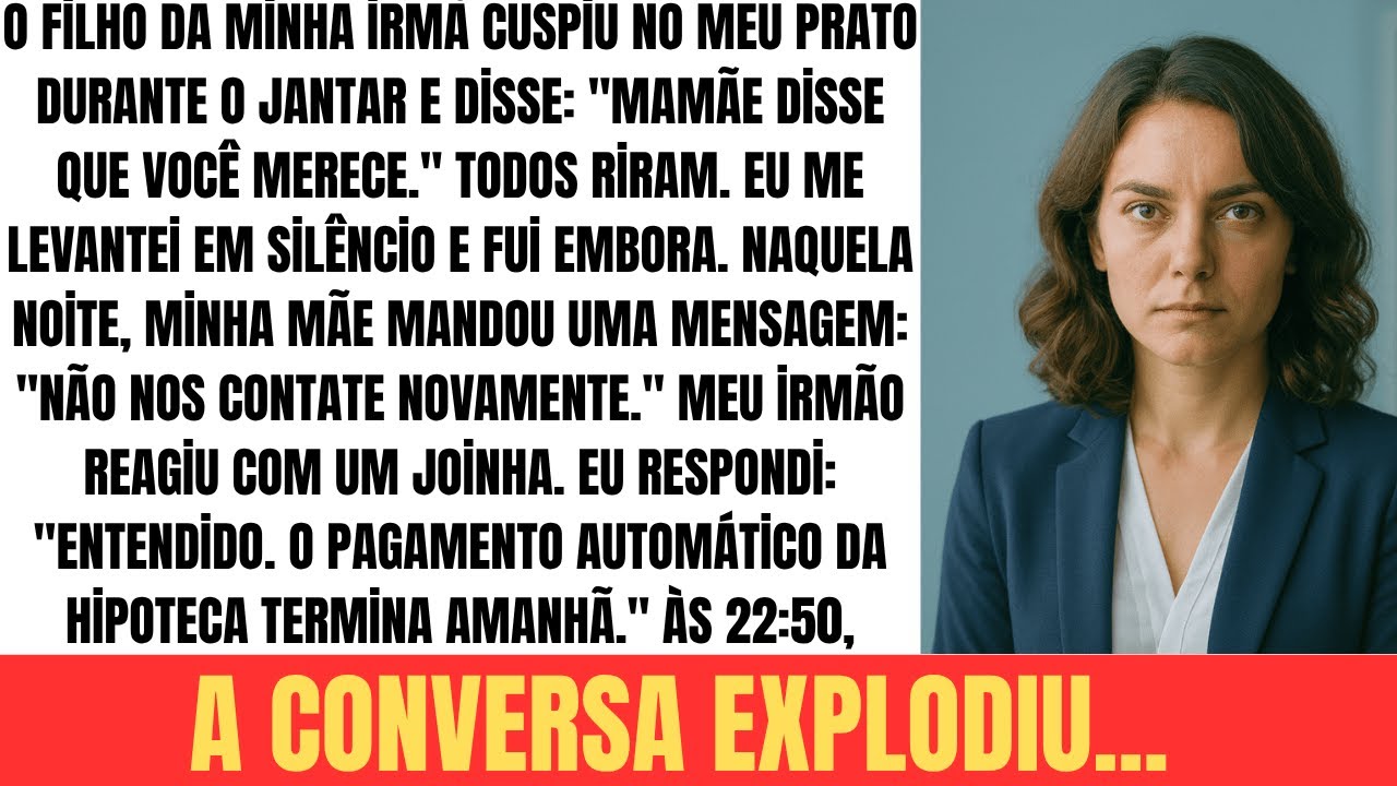 Meu sobrinho cuspiu no meu prato: 