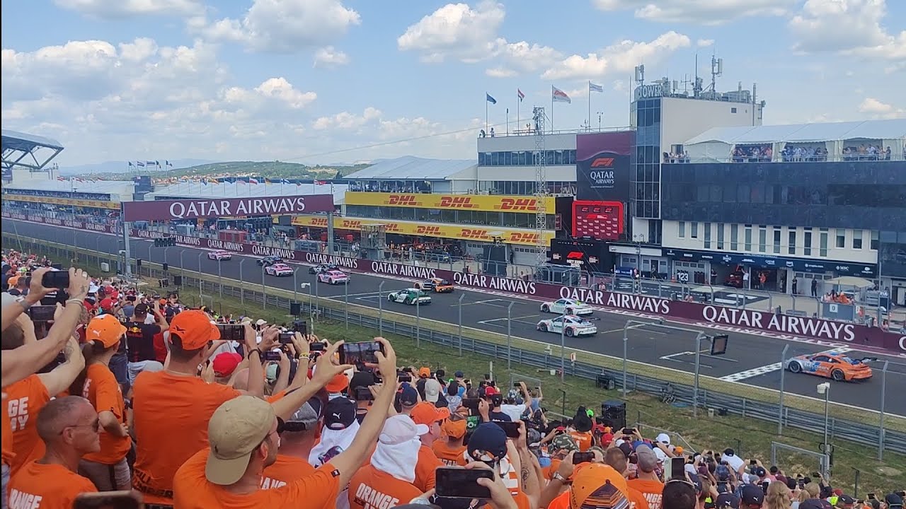 porsche cup Hungaroring 2023 start lap insane sounds!!!