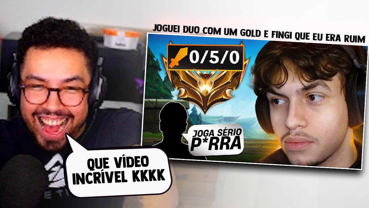 JOGUEI DUO COM UM GOLD E FINGI QUE EU ERA RUIM KKKKKK | yetz react guiven