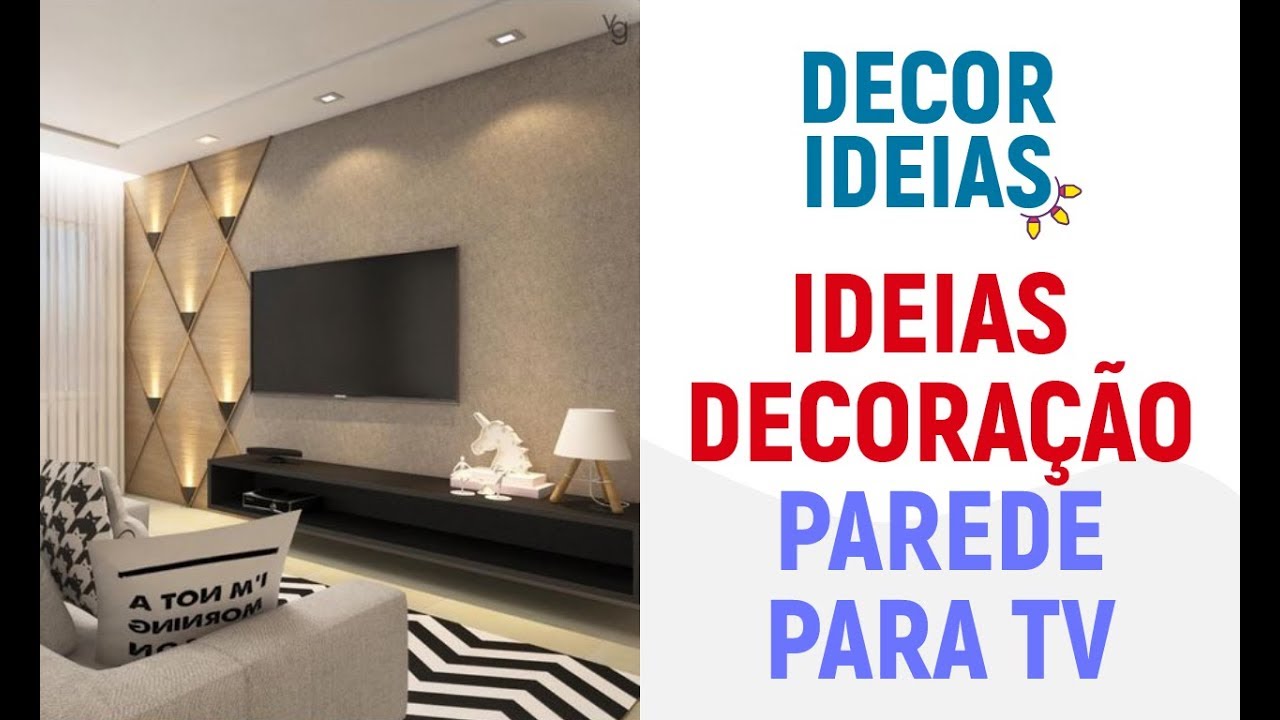 Ideias de decoração parede TV - decoração moderna