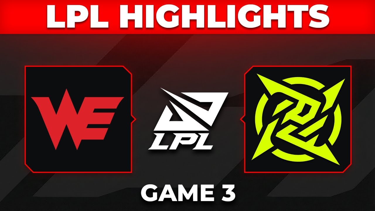WE vs NIP Highlights Game 3 | LPL 2026 Split 1 | Team WE vs Ninjas in Pyjamas by Onivia