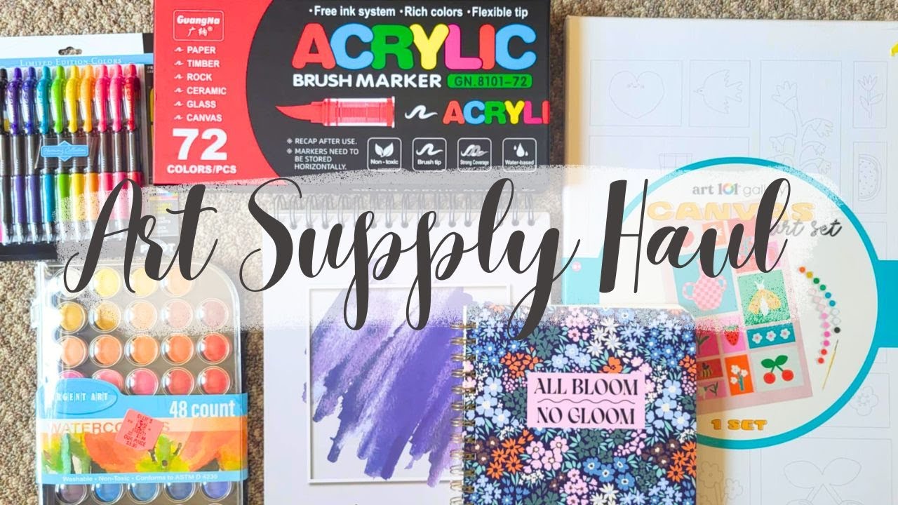 BUDGET ART SUPPLY, STATIONERY AND ADULT COLORING HAUL| FIVE BELOW, TEMU, OLLIE'S