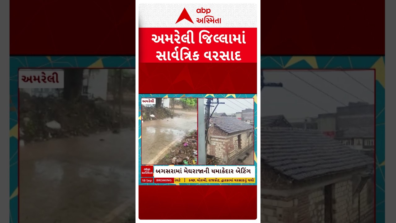 Amreli Rain | જાફરાબાદ શહેર સહિત આસપાસના ગામોમાં વરસાદ, ખેડૂતોમાં ખુશી