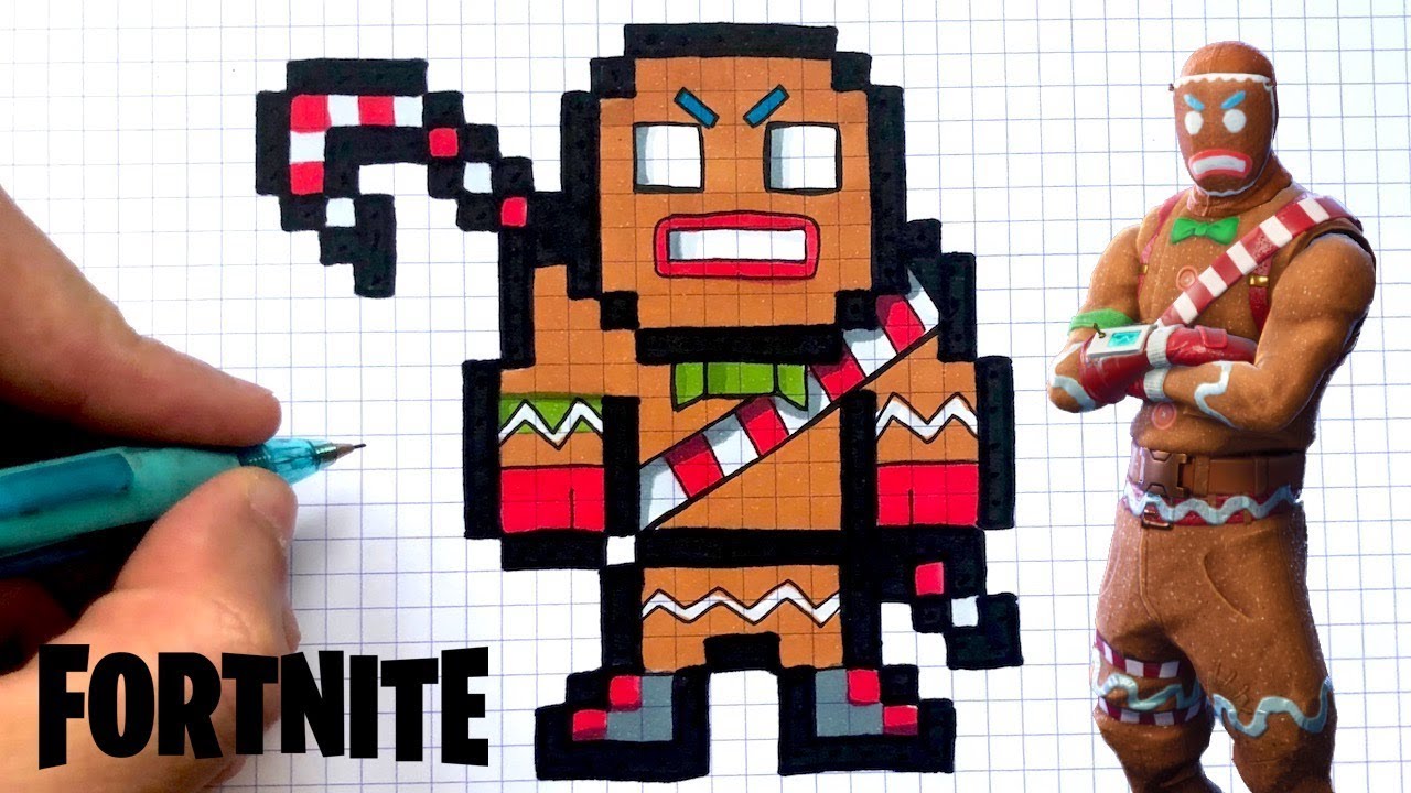 DESSIN FACILE - MARAUDEUR FORTNITE PIXEL ART