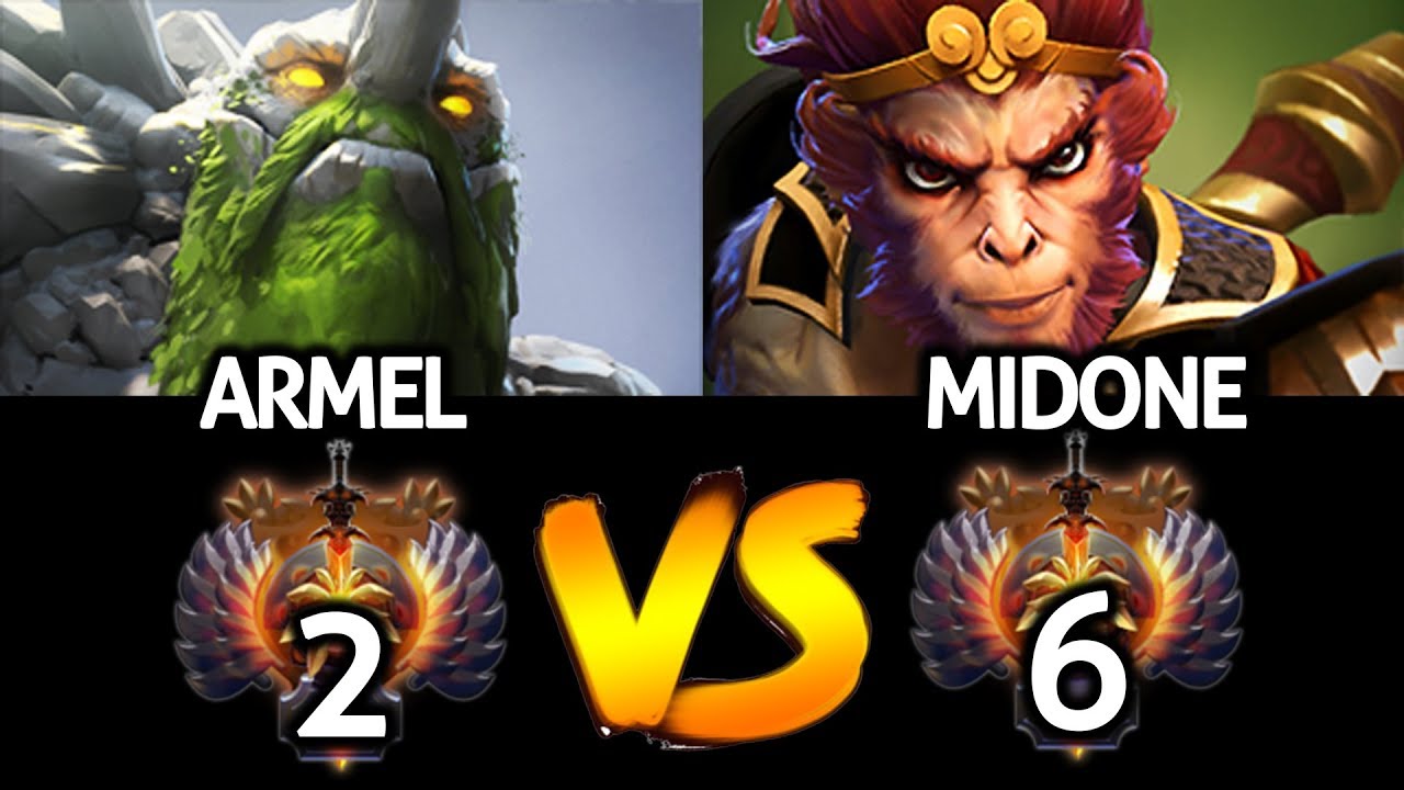 MIDONE Monkey King VS ARMEL Tiny Insane Battle of Immortal Ranking 7.22 Dota 2