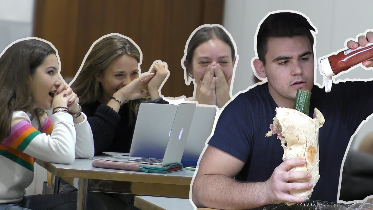 🍔 COMIDA RARA EN LA BIBLIOTECA 🤤 [Cámara Oculta]