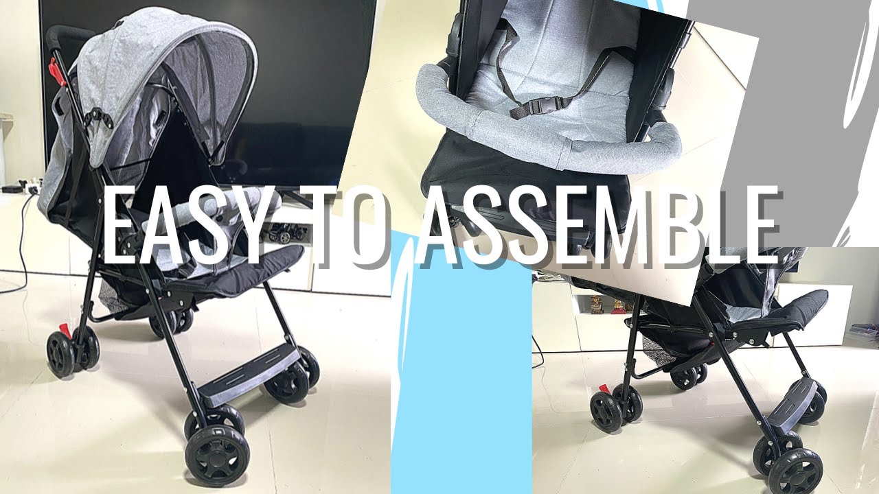 HOW TO ASSEMBLE A STROLLER | Lightweight Stroller Unboxing | Shopee Stroller Philippines