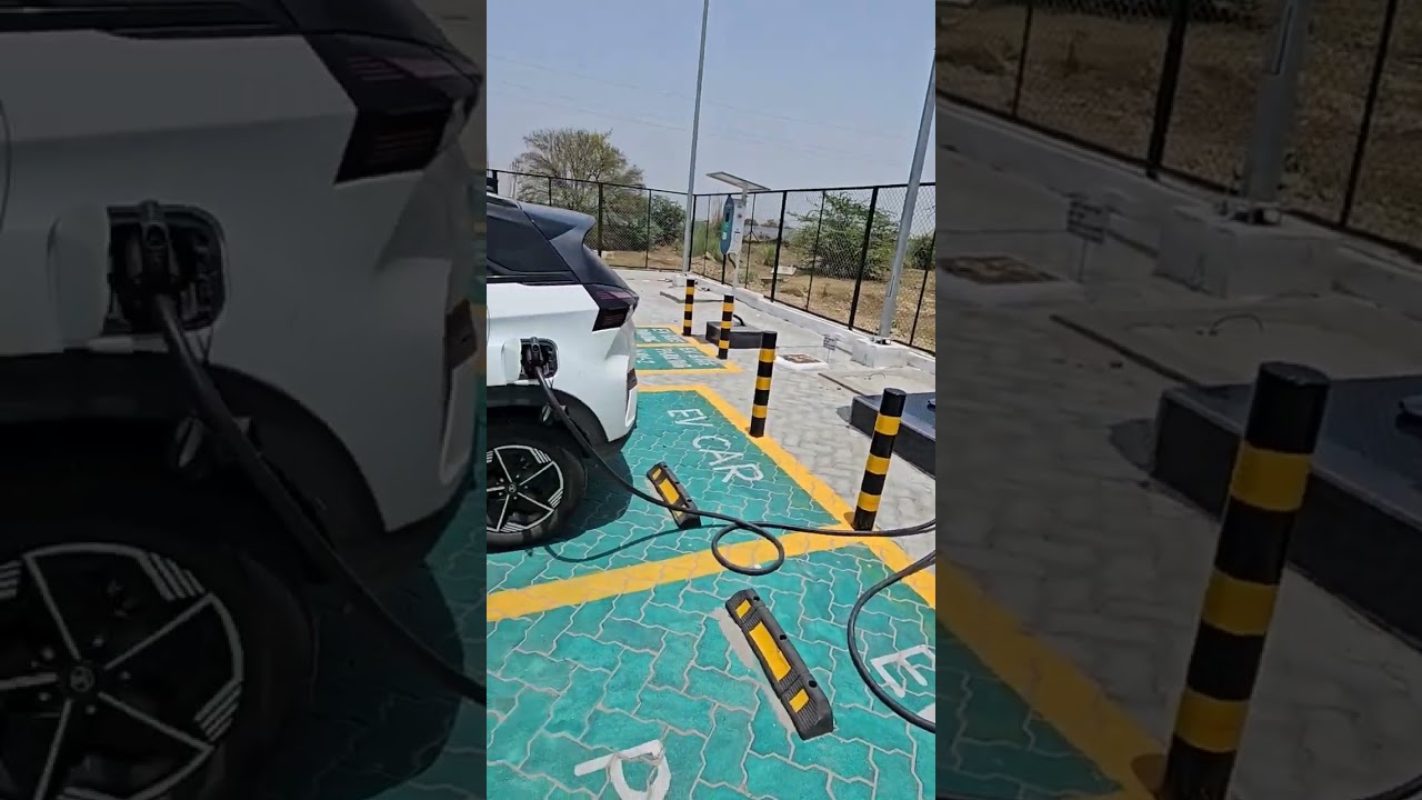 EV Charging station on Lucknow Delhi Expressway #evcharging #tataev #nexonev #roadto1k