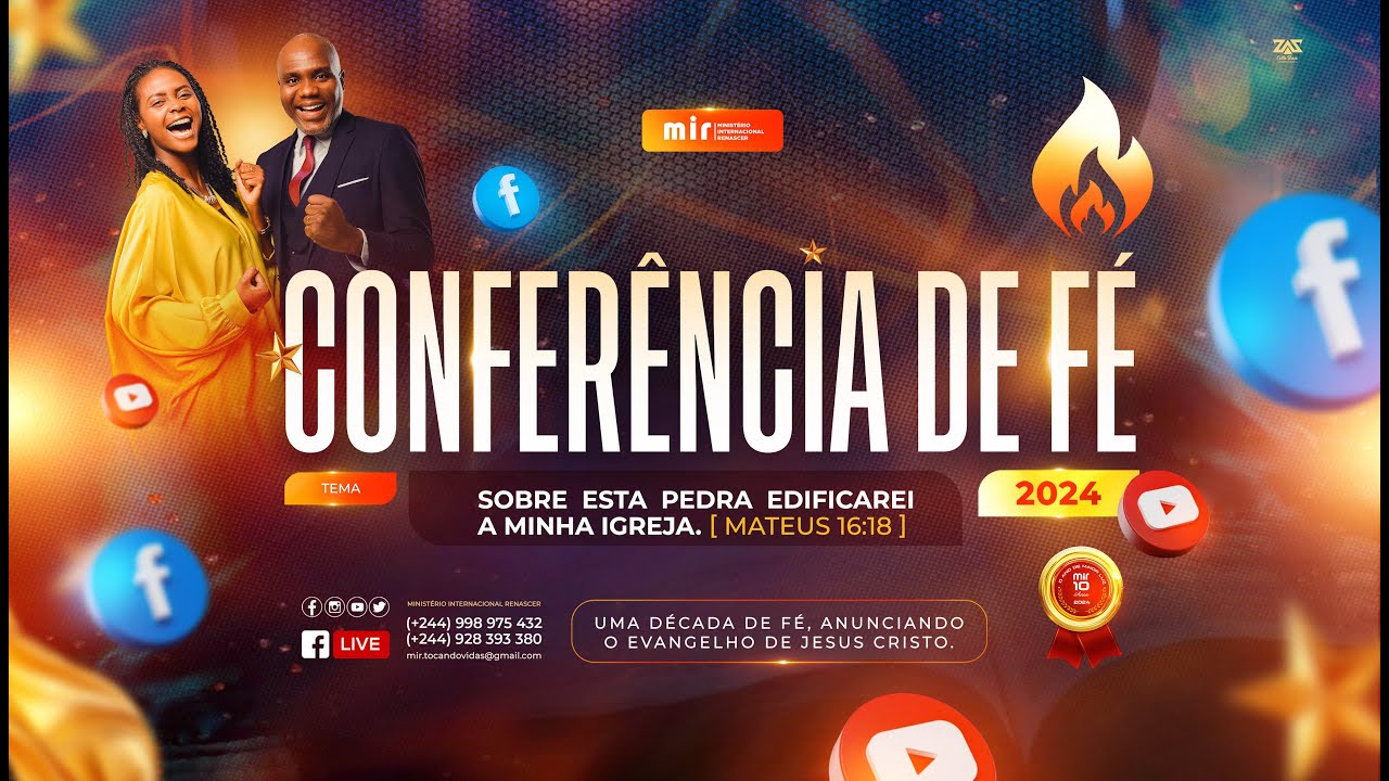 1º Dia I Conferência De Fé 2024 I  Tema: Sobre Está Pedra Edificarei a Minha Igreja [Mateus 16:18]