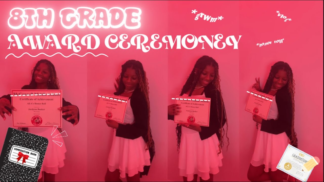 8TH GRADE AWARD CEREMONY!! ྀིྀི ☆ | grwm, honor roll , friends, etc || JORDYNNSAMIYA