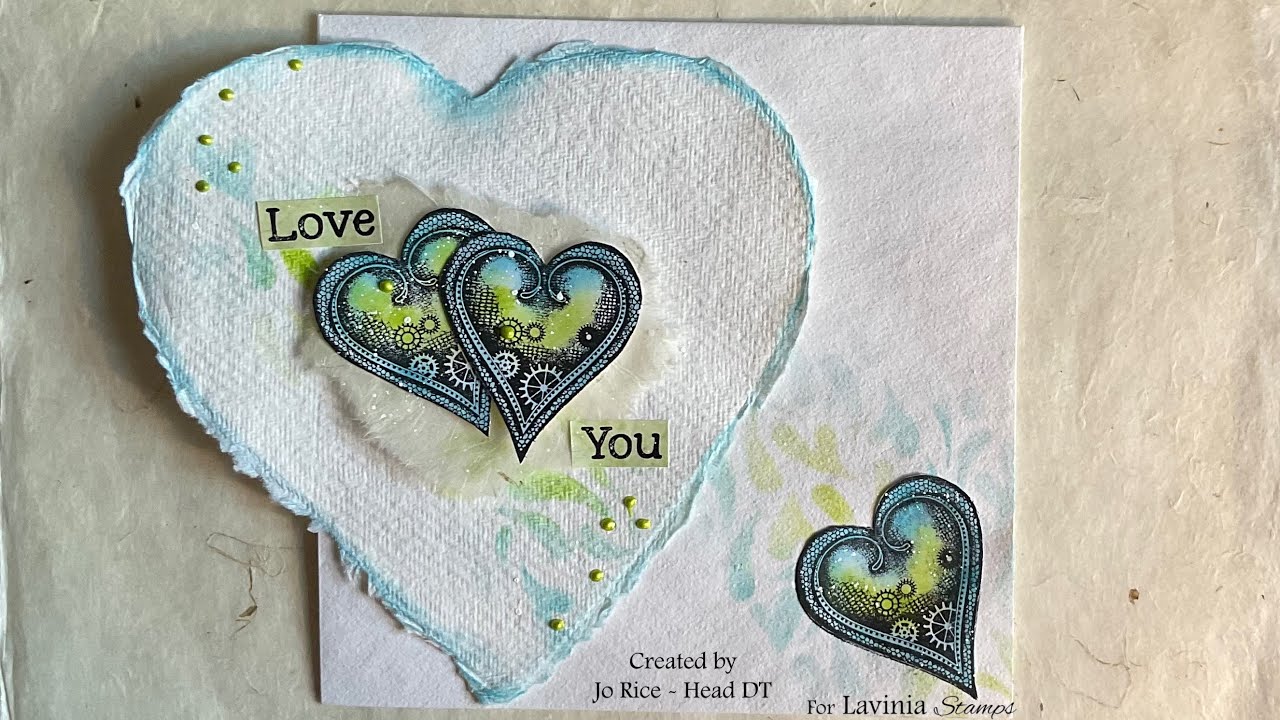 Romantic card for our coffee break together by Jo Rice #laviniastamps
