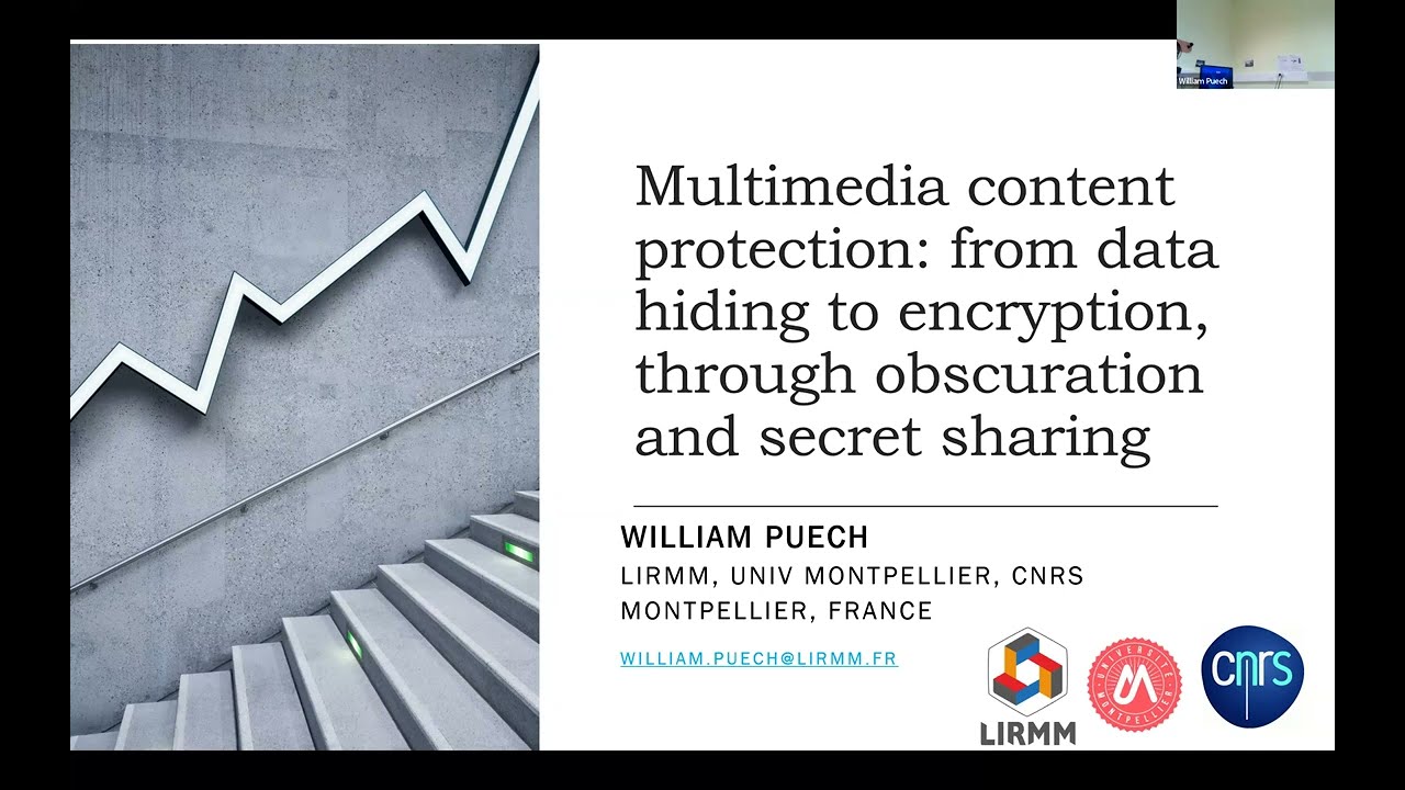 Multimedia content protection: from data hiding to encryption - W. Puech