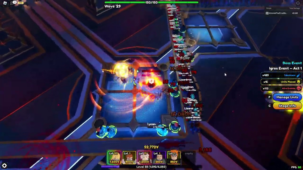 Anime Vanguards How To BEAT Boss Event After Buff Stage With 1 Mythic and 5 Slot Units