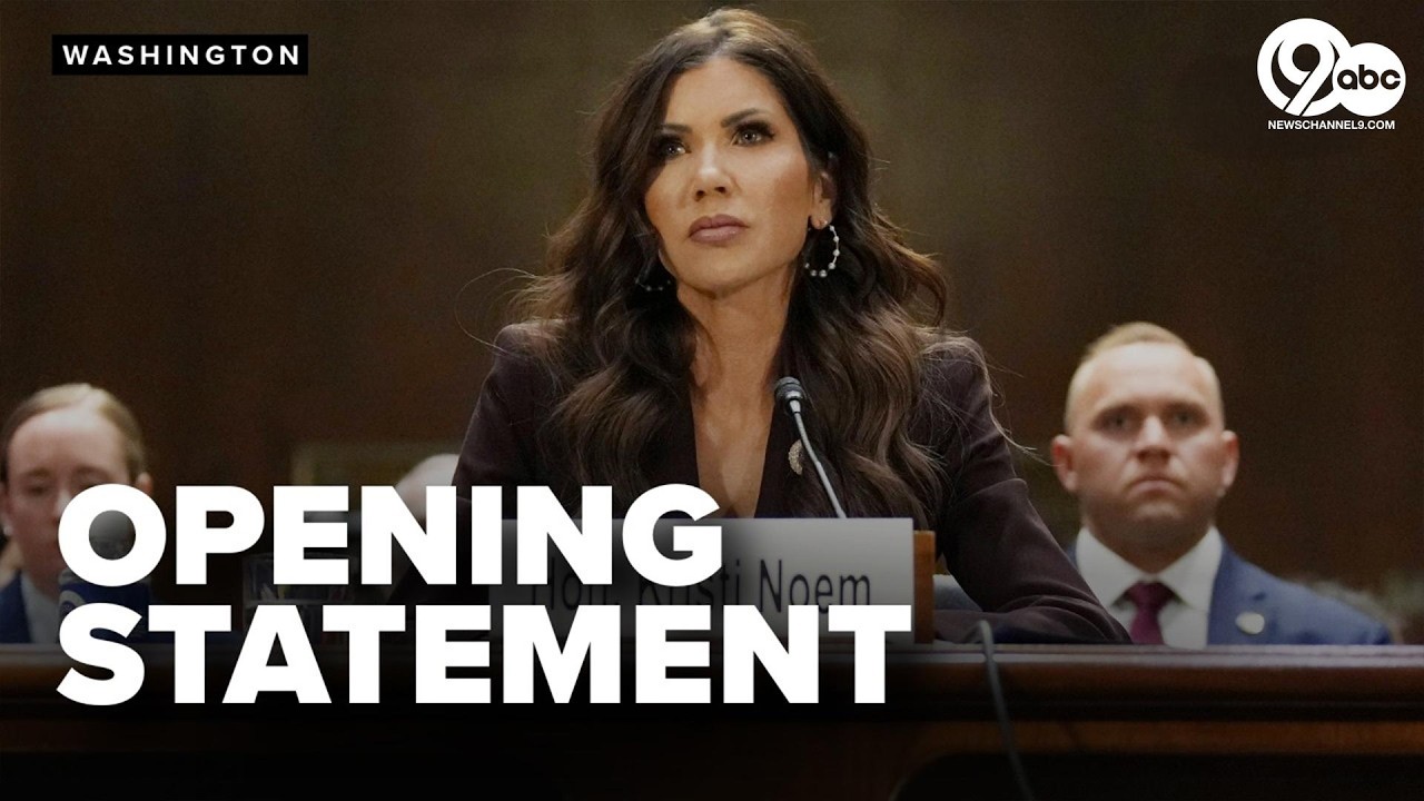 Homeland Security Sec. Kristi Noem delivers opening statement before the Senate Judiciary Committee