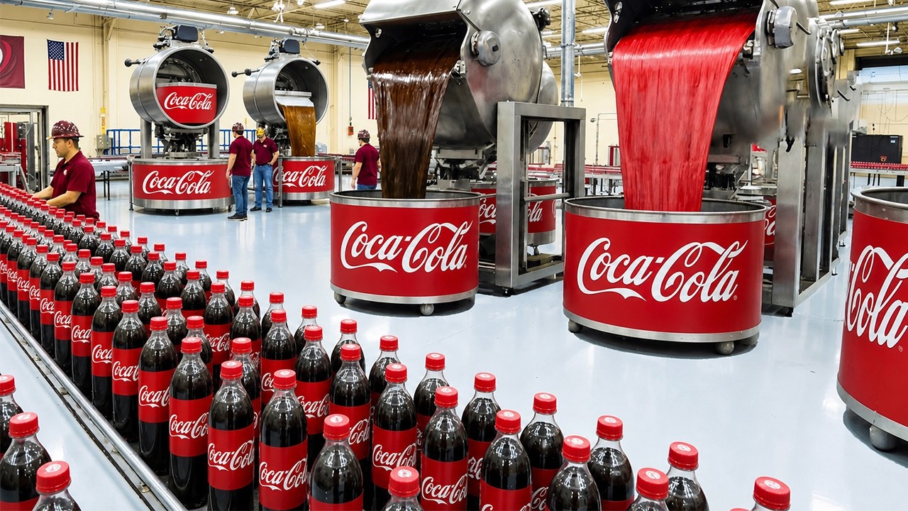 How Coca-Cola is Made in the Factory | The Modern Coca-Cola Production Process.
