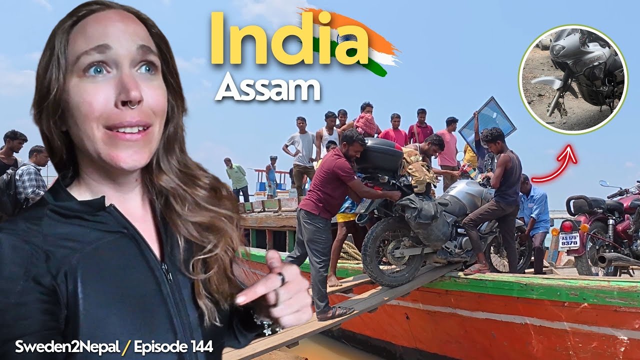 Puncture Trouble… Then I Found This CRAZY Ferry in Assam! Ep. 144