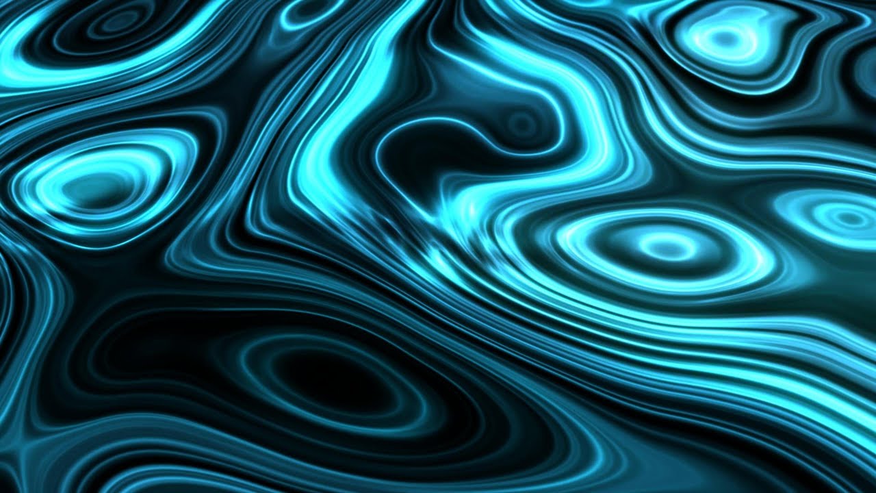 🎬 4K Screensaver &ndash; Neon Blue Liquid Textures in Motion | Abstract Loop (No Audio)
