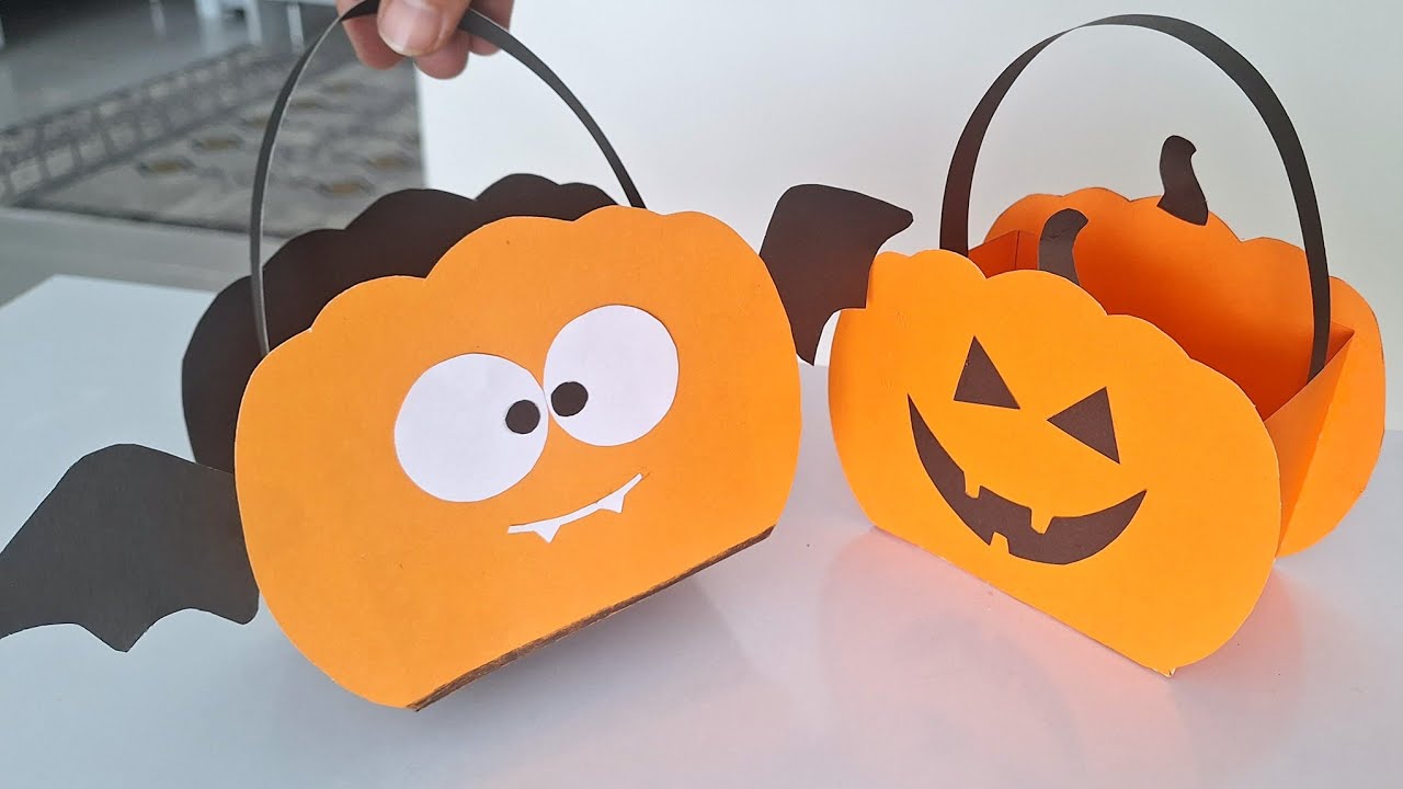 💰 Make & Sell These Cute Paper Pumpkin Baskets! 🎃 (Easy Halloween Craft)