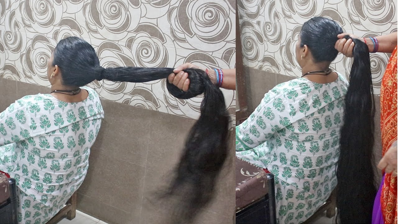 Ponytail Strength Challenge | Hard Hair Pulling Challenge | Long Hair Pulling| Long Ponytail Pulling