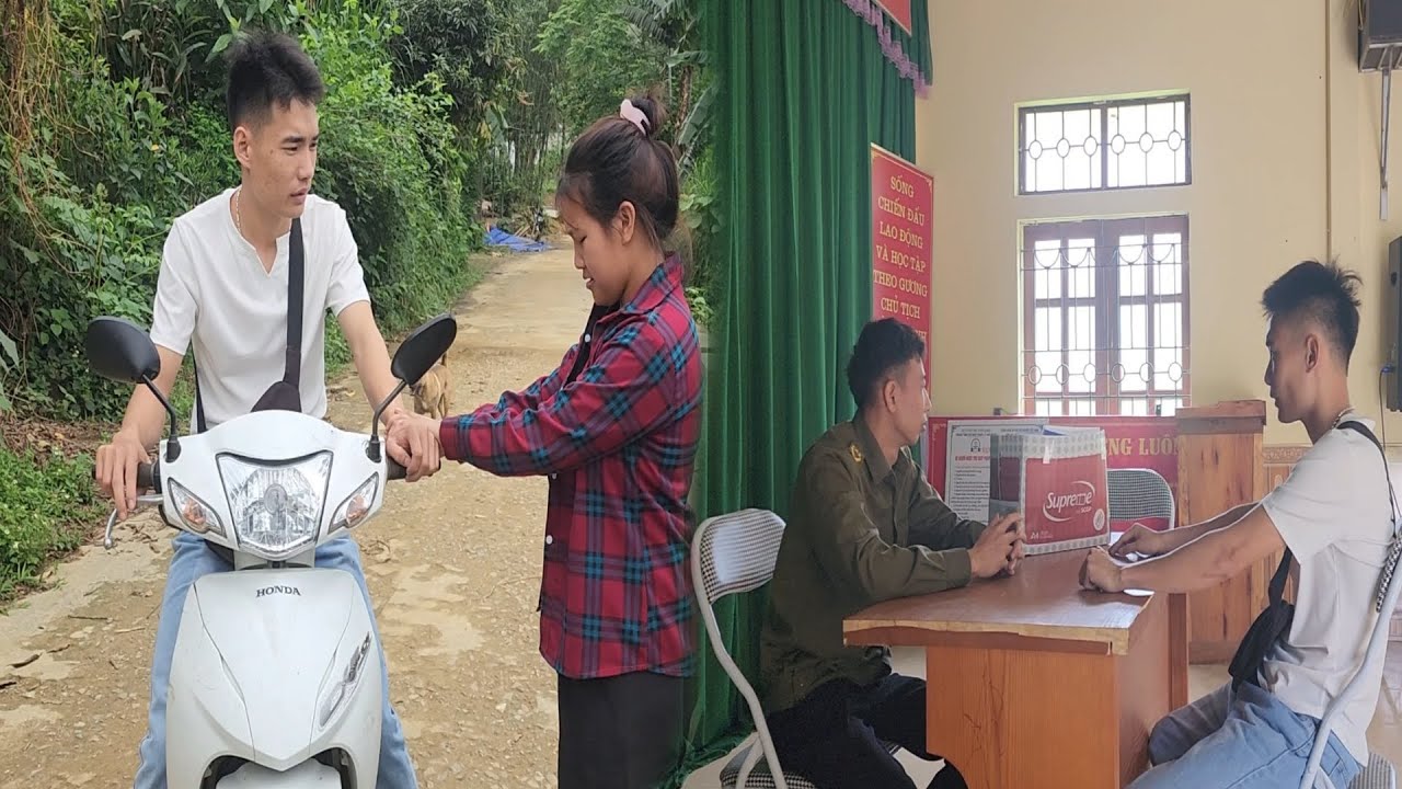 The girl cried and begged the Thuan police to help find her missing sister.