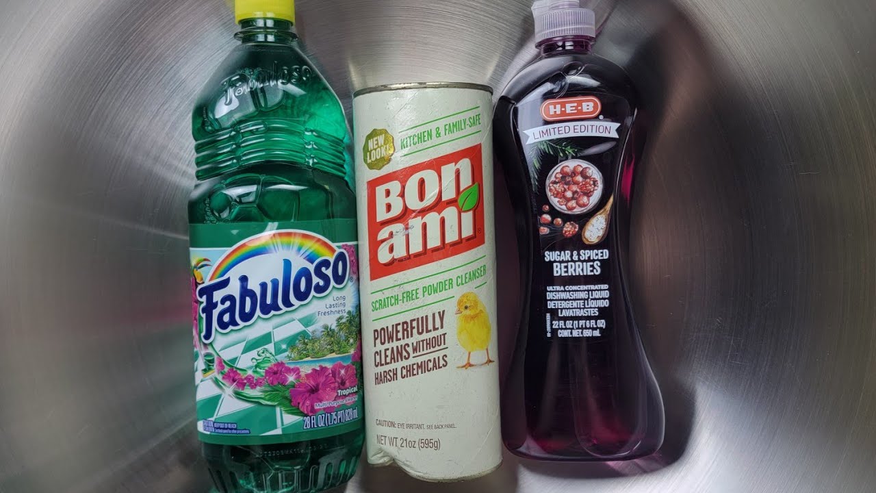 Tropical Fabuloso, Sugar & Spiced Berries Dish Soap, Bon Ami! Collab with @shortygotsponges