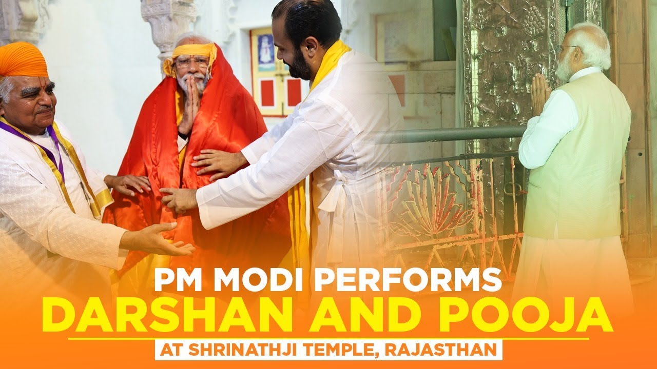 PM Modi performs Darshan and Pooja at Shrinathji Temple, Rajasthan