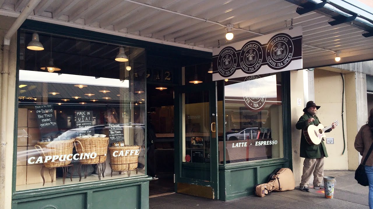 The First Starbucks in Pike Place Market by EXS International