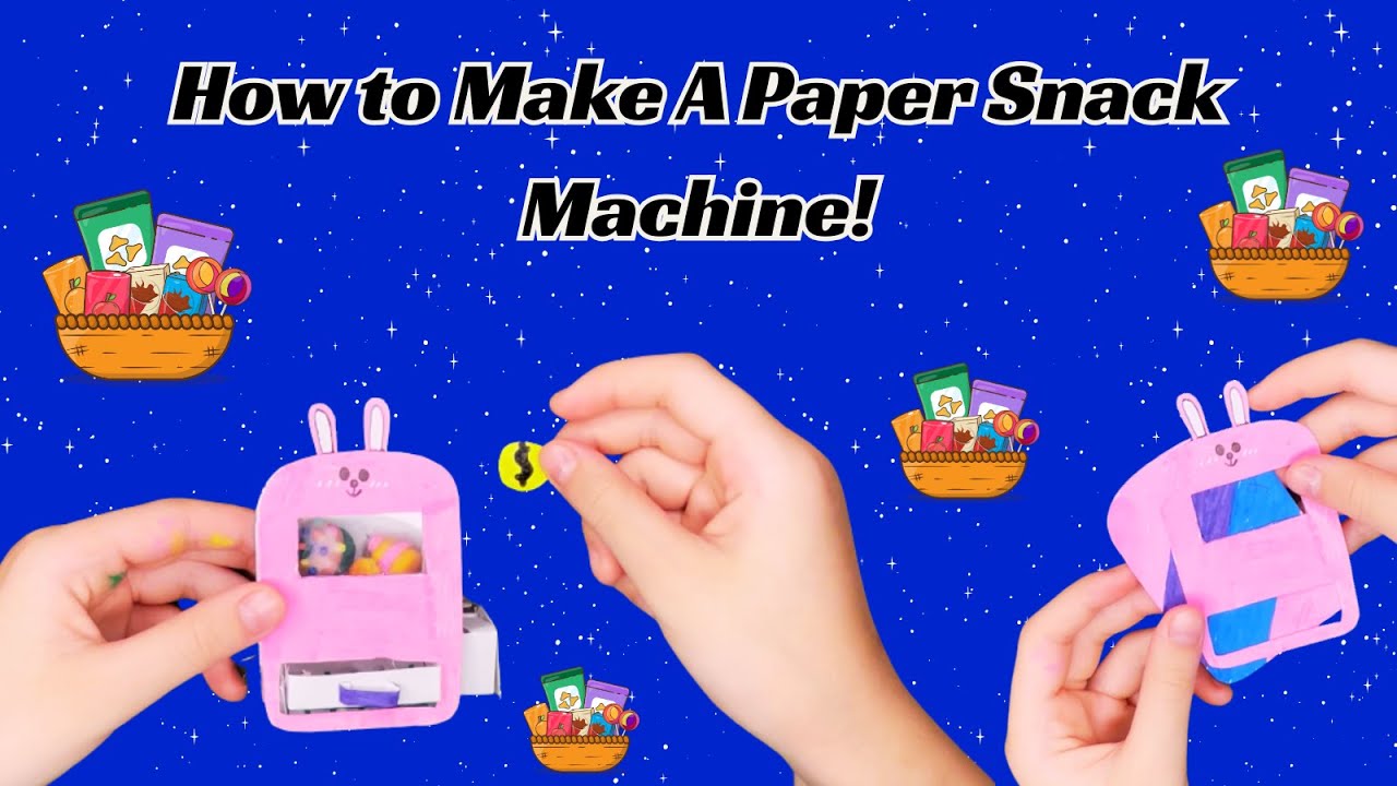 🎀 DIY Paper Pink Snack Machine 🍬 | Cute & Easy Paper Craft for Kids! ✂️
