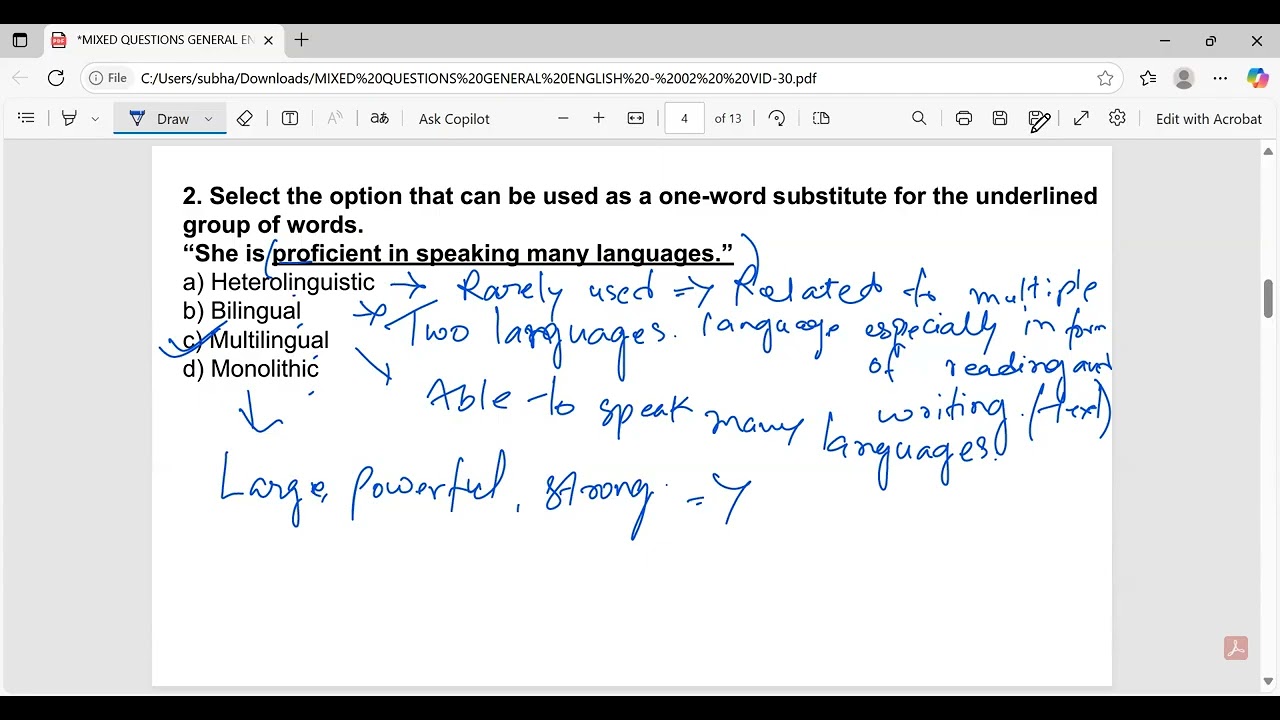 Mixed English MCQs Practice Set | Solved with Clear Explanation #apssb #ssc