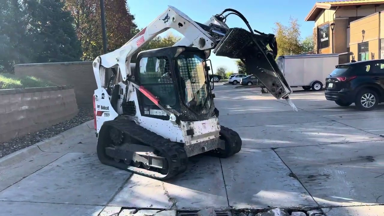 Hydraulic Breaker used on a bobcat T650 bobcat skid steer!
