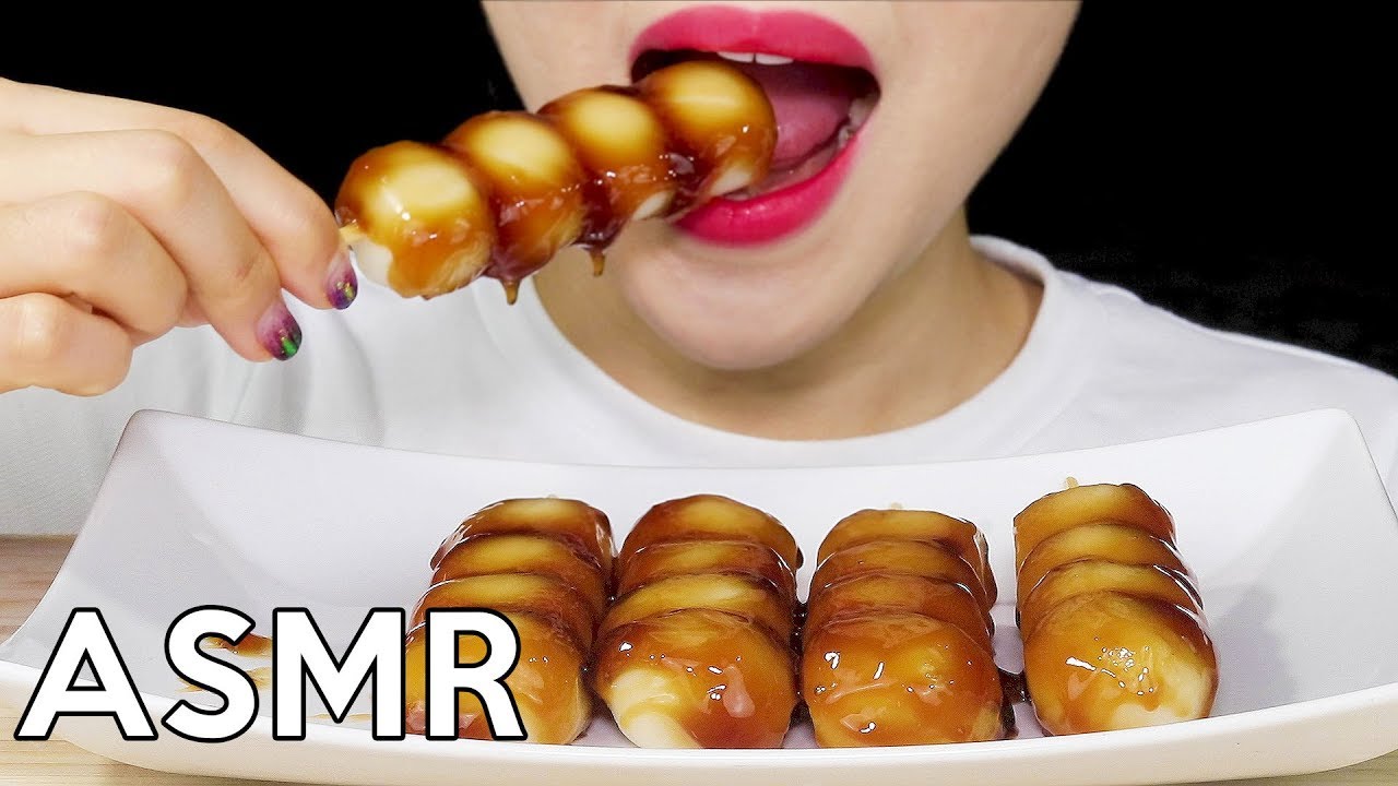 ASMR Mitarashi DANGO *Chewy* Eating Sounds 당고 리얼사운드 먹방