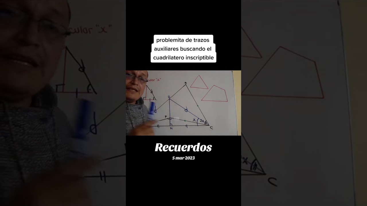 Resolviendo un ejercicio de construcciones geometricas formando cuadrilatero inscriptible 
