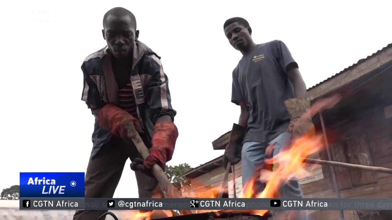 Uganda entrepreneurs recycle plastics waste into unique paving stones